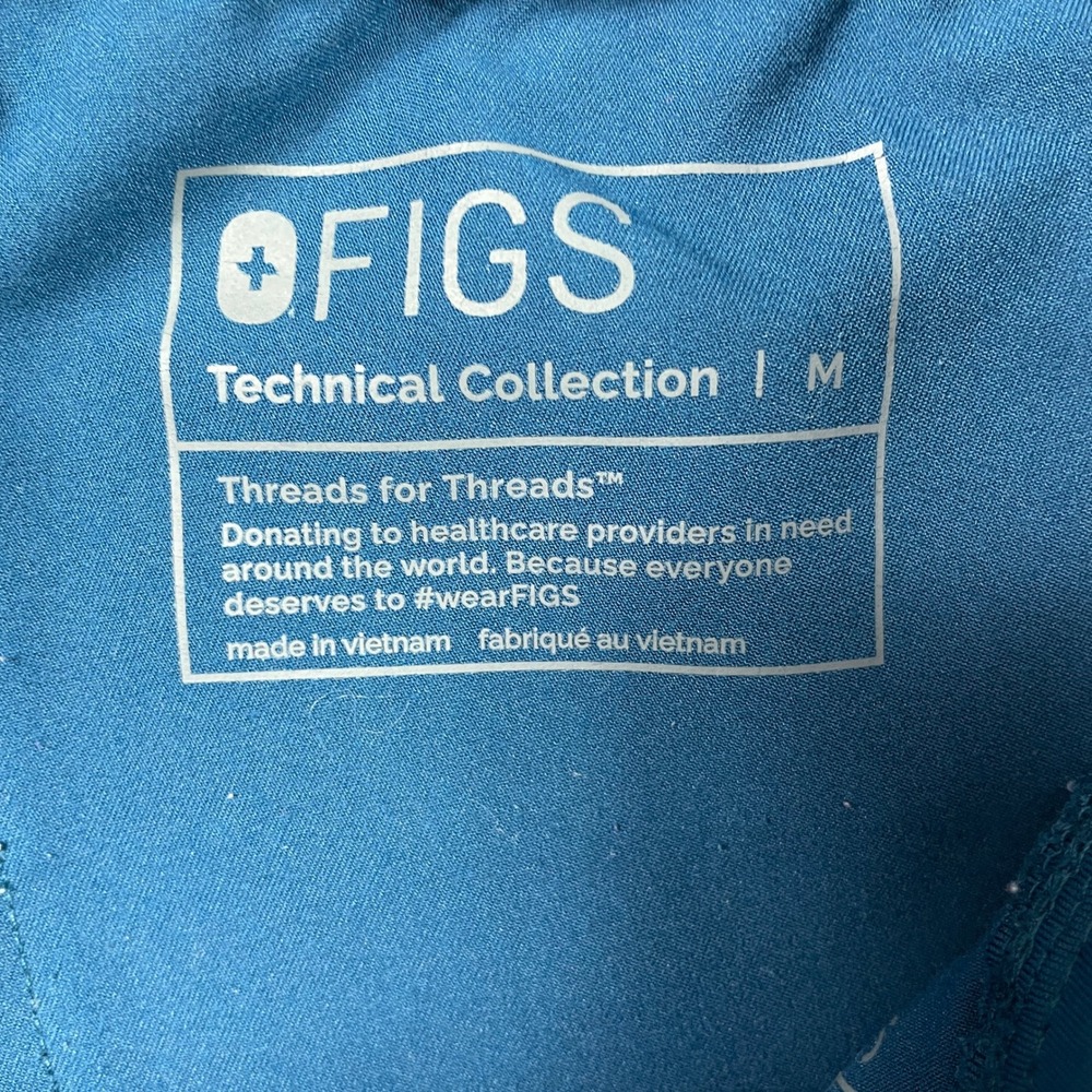 FIGS Catarina Zamora Scrub Set Womens S/M Blue V-Neck Jogger Stretch Excellent - Picture 5 of 16
